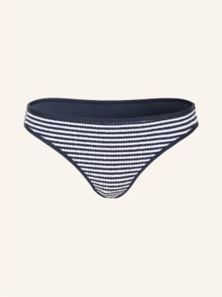 Seafolly Podstawowe Figi Bikini Clubhouse blau białe