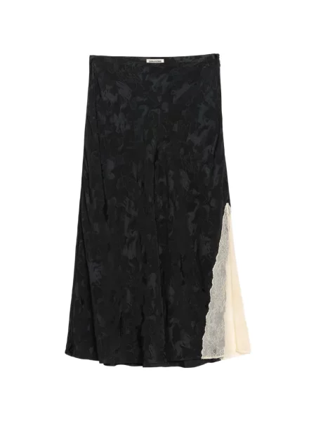 Fustă Zadig&voltaire de mătase negru