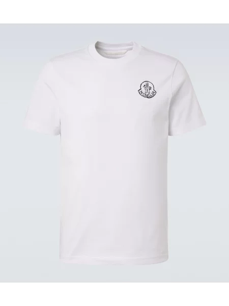 Tricou Moncler din jerseu alb