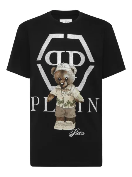 Tricou Philipp Plein de cristal teddy negru