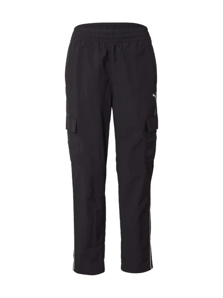 PUMA Športne hlače črna bela