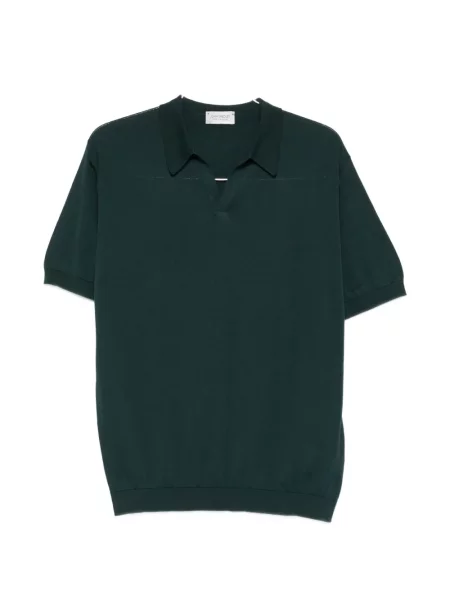 Gulerat tricou polo John Smedley verde