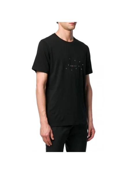 Koszulka Saint Laurent z logo czarna