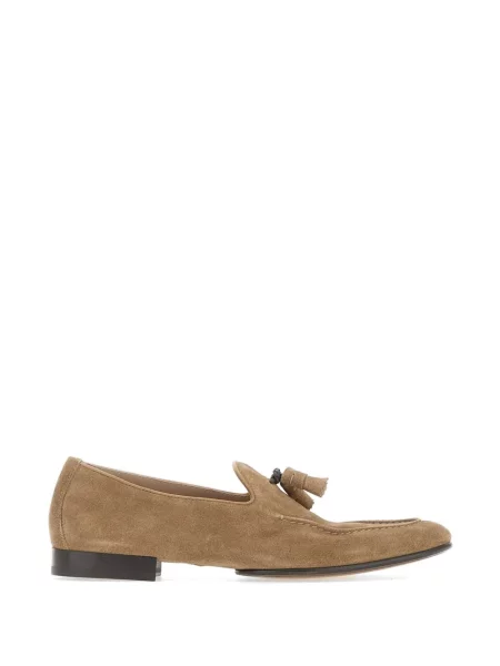 Pantofi loafer Doucal's din piele de căprioară maro