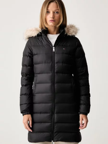 Tommy Jeans páperová bunda dámska čierna