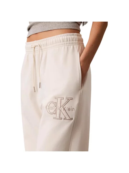 Pantaloni Calvin Klein Jeans alb