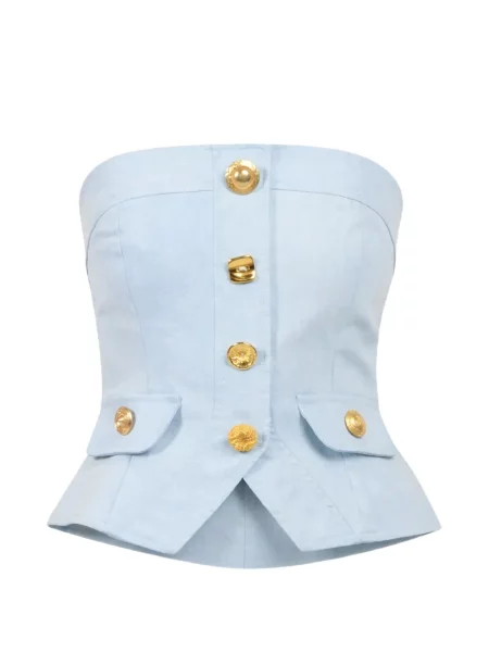 Top Francoise Pinton - Paris bez ramiączek niebieski