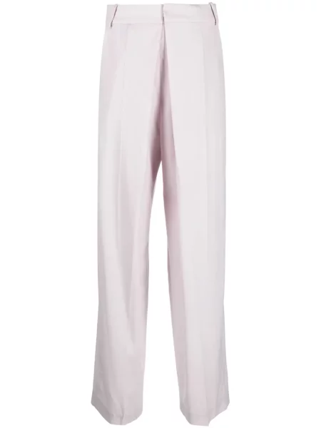 Pantaloni Low Classic plisate clasici violet