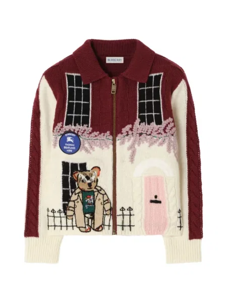 Dětské kardigan Burberry červený