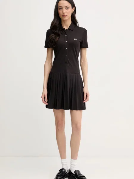 Lacoste rochie simplă cu maro
