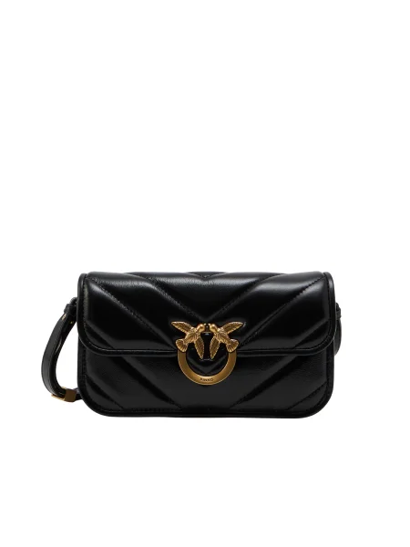 Geanta de piele Pinko din piele negru