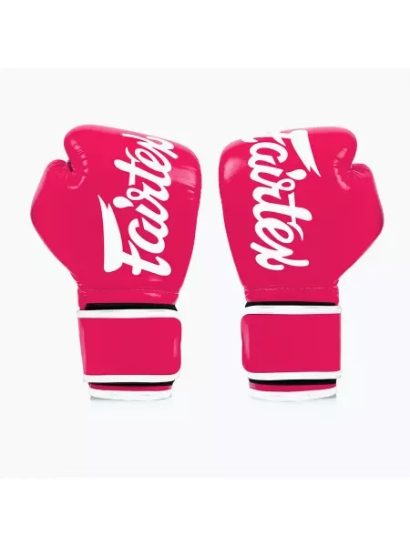 Rękawice boskerskie Fairtex Microfiber pink/white białe
