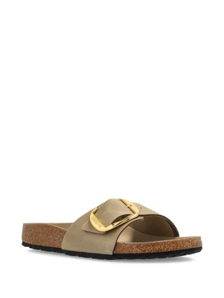 Велурени сандали Birkenstock с катарама кафяво