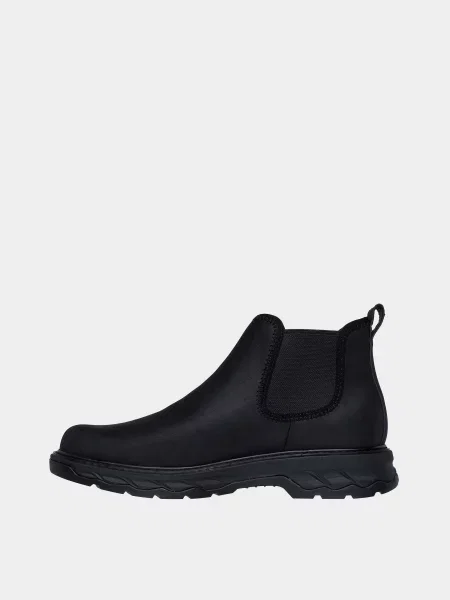 Кожаные ботинки Skechers черные