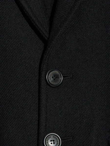 Palton Dsquared2 de lână negru