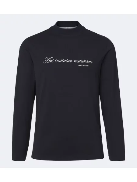 Tricou Brunello Cucinelli cu imagine din jerseu albastru