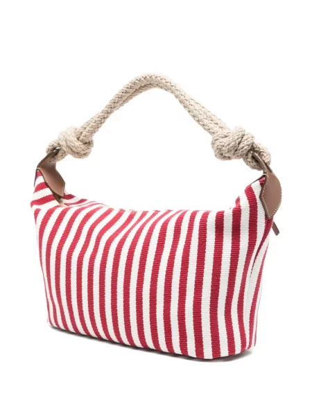 Geantă shopper Miu Miu cu dungi roșu