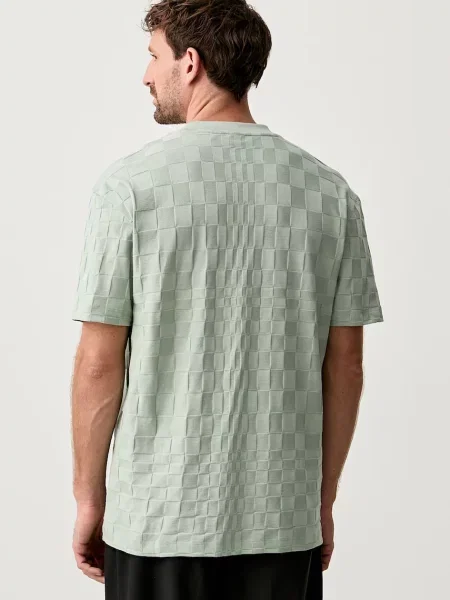 T-shirt o kroju regular fit z czystej bawełny model PS BOSS Green X PORSCHE zielona
