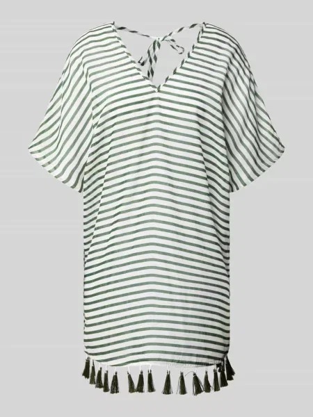 Tunika z dekoltem w serek i pomponami Venice Beach