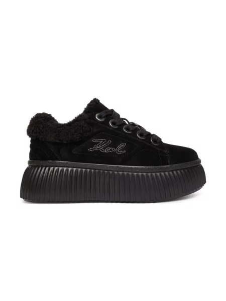 Sneakersy Karl Lagerfeld skórzane czarne