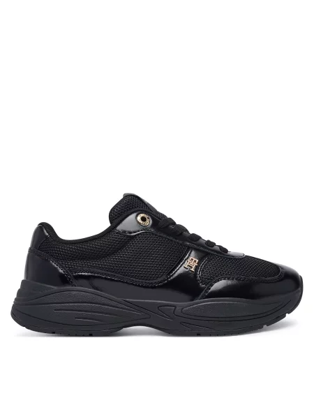 Сникърси Tommy Hilfiger Modern Runner Shiny Leather черен