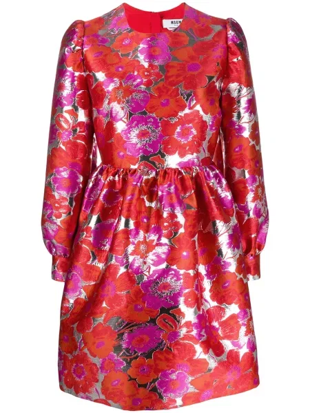 Rochie Msgm cu model floral din jacard de costum