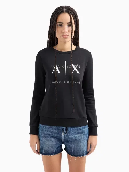 Світшот Armani Exchange Milano Edition чорний