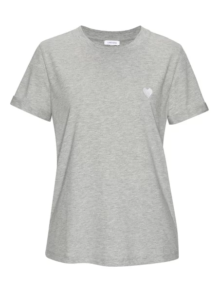 LASCANA Tricou gri alb