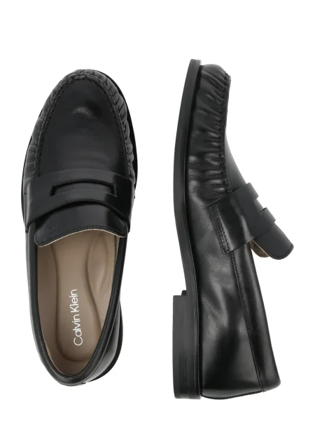 Calvin Klein Loaferke Ess Rubber Loafer Wr Pol Lth črna