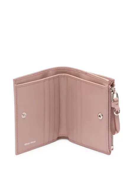 Portofel Miu Miu din piele roz