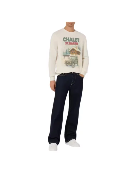 Sweter Mc2 Saint Barth wełniany biały