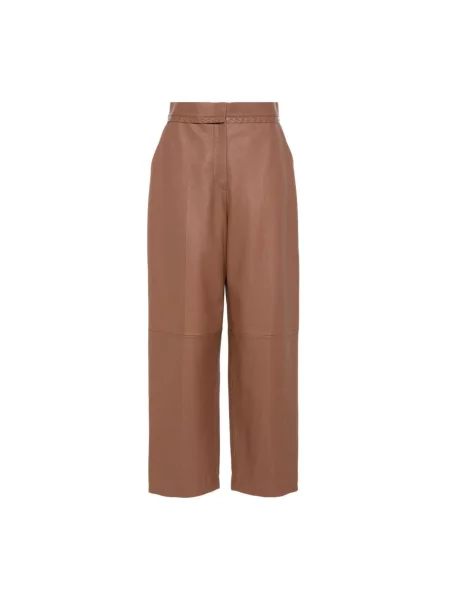 Szerokie spodnie Fendi brązowe