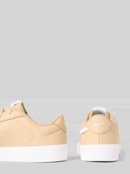 Sneakersy z detal z logo Nike beżowe