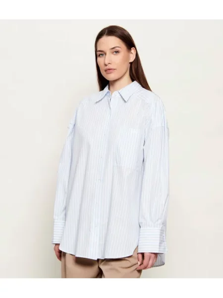 HUGO Cămașă Eustyna | Oversize fit albastru