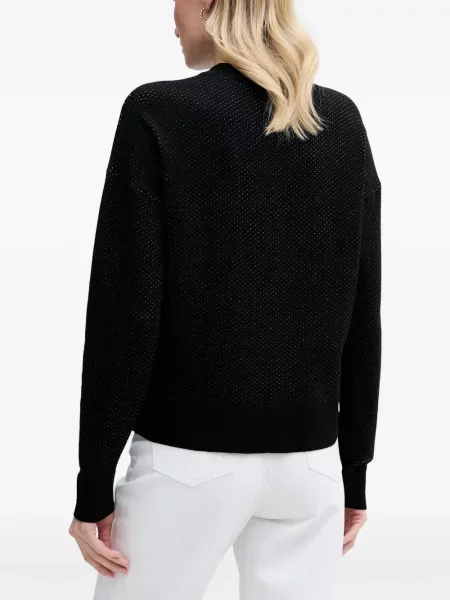 Hanorac crewneck Dkny cu autograf negru