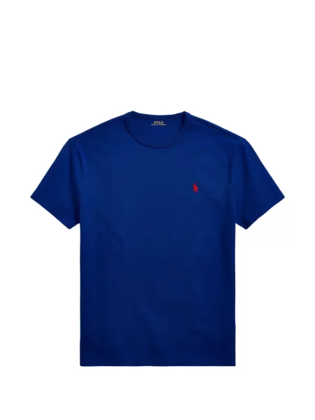 Tricou polo Polo Ralph Lauren cu glugă cu blană cu broderie roșu