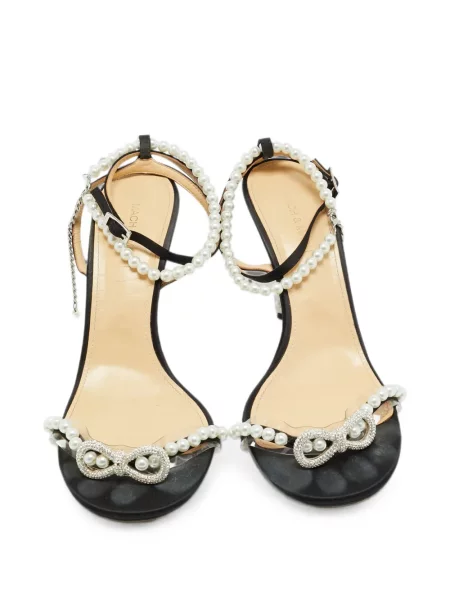 Sandale Mach & Mach cu perle negru