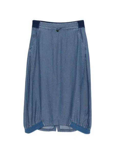 Fustă midi European Culture până la genunchi albastru