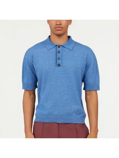 Sweter Roberto Cavalli z logo niebieski