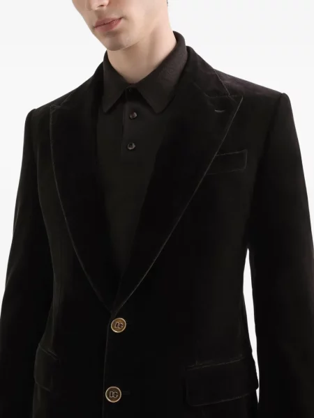Sacou Dolce & Gabbana de catifea auriu