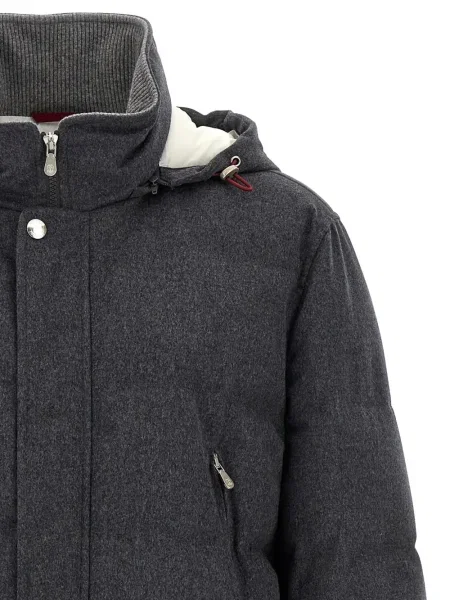 Palton Brunello Cucinelli de lână gri