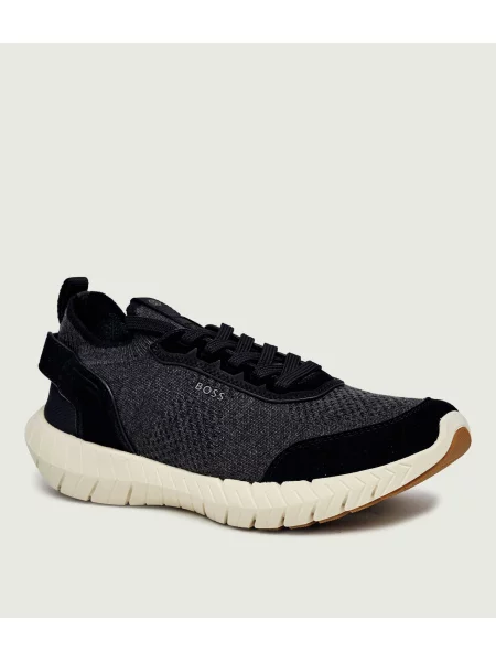 BOSS BLACK De lână sneakers Motion_knwsd | piele întoarsă negru