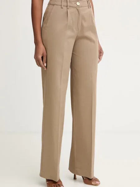 Marciano by Guess pantaloni regular de pentru femei cu lyocell DONA bej
