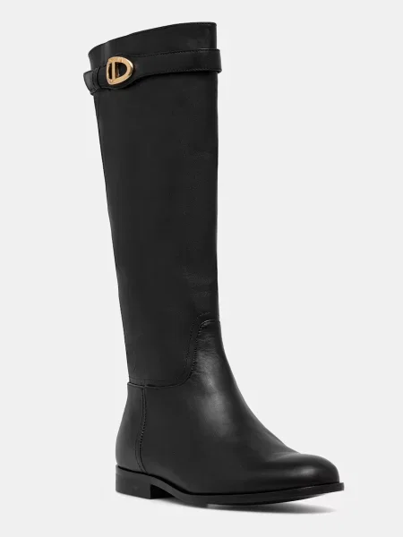Twinset ghete de piele negru