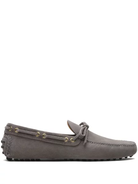 Pantofi loafer Car Shoe din piele de căprioară gri
