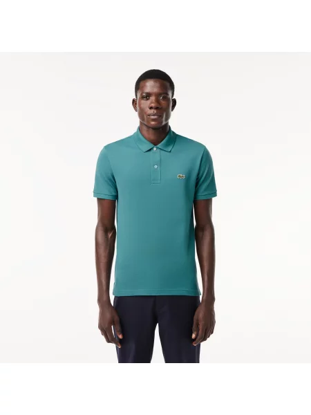 Поло Lacoste голубое