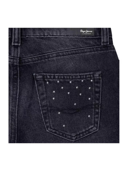Gyerek denim ruha Pepe Jeans fekete