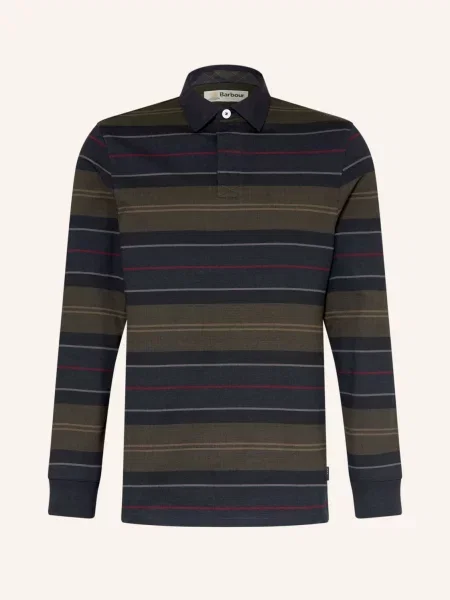 Barbour Rugbyové Tričko Frith tmavě modrá / tmavě / khaki červená