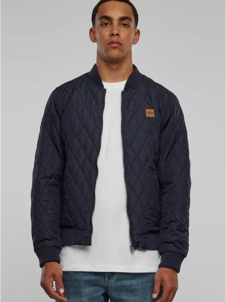 Usnjena jakna Urban Classics črna