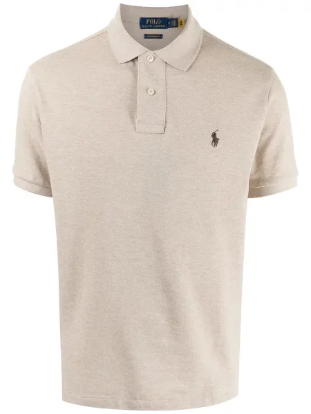 Δερμάτινα sneakers Polo Ralph Lauren με σχέδιο καφέ